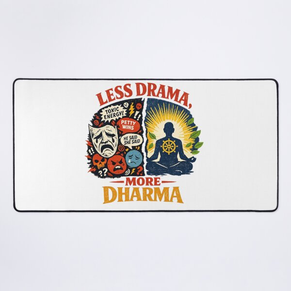 Item preview, Less Drama More Dharma Mind Balance Tee designed and sold by Dresut.