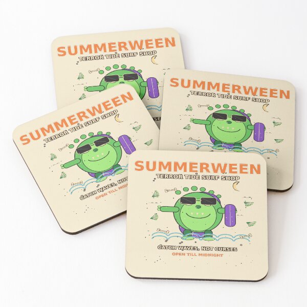 Item preview, Summerween Terror Tide Surf Shop Retro Monster designed and sold by POD DYNASTY.