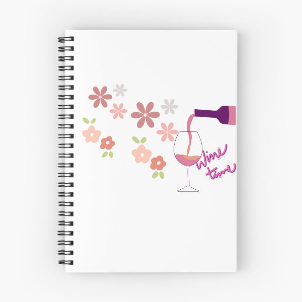 Item preview, This Whimsical floral "Wine Time" Illustration for essential t-shirt, hats, mugs, and more  with its warm Earthy tone convey a time to unwind. designed and sold by MKTreasures.