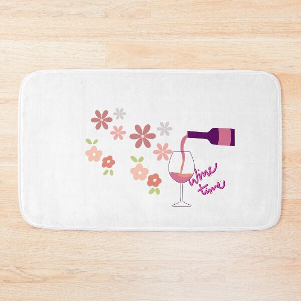 Item preview, This Whimsical floral "Wine Time" Illustration for essential t-shirt, hats, mugs, and more  with its warm Earthy tone convey a time to unwind. designed and sold by MKTreasures.