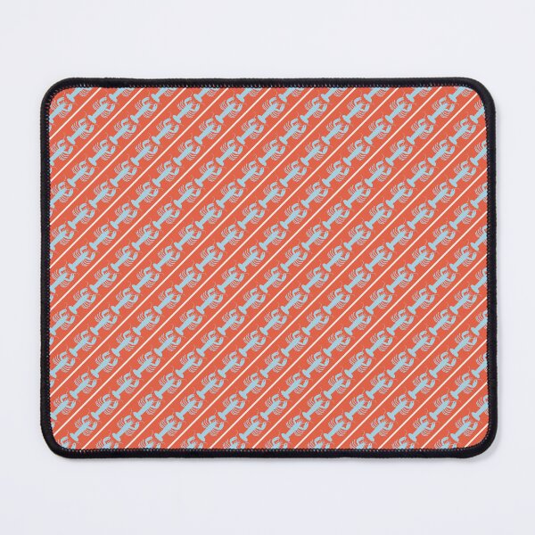 Item preview, Coastal Lobsters and Stripes Diagonal Pattern in Orange Light Blue Cream designed and sold by kierkegaard.