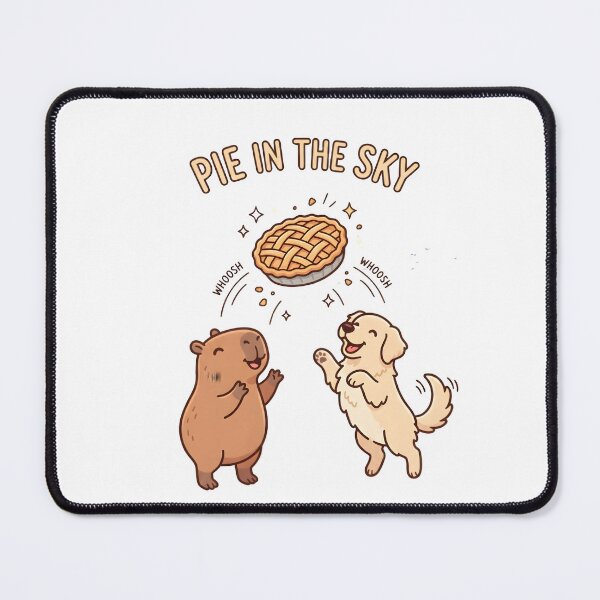 Item preview, Pie In The Sky Capybara And Dog Jumping designed and sold by laughingshirts.