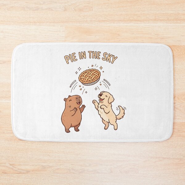 Item preview, Pie In The Sky Capybara And Dog Jumping designed and sold by laughingshirts.