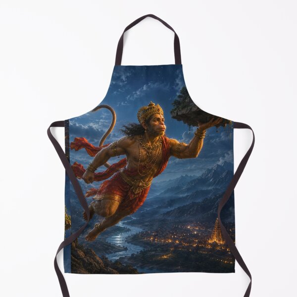 Item preview, Lord Hanuman Carrying Sanjeevani Mountain – Ramayana Heroic Wall Art designed and sold by Homyar.
