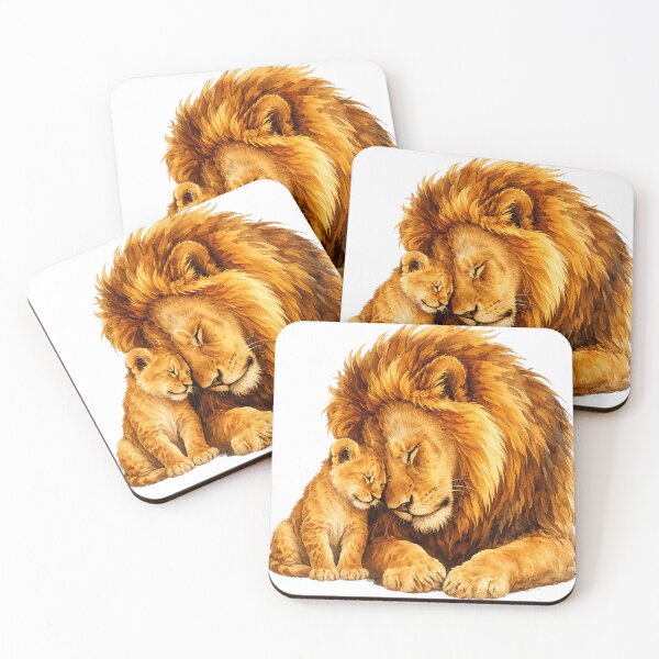 Item preview, Lion and Cub Father's Day: Watercolor Wildlife Dad Gift designed and sold by TheAngelHeart.
