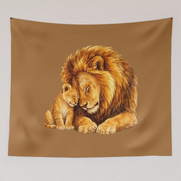 Item preview, Lion and Cub Father's Day: Watercolor Wildlife Dad Gift designed and sold by TheAngelHeart.