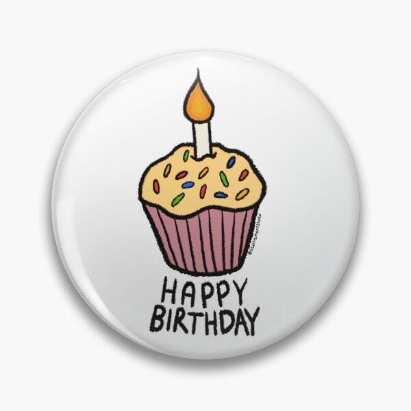 Item preview, Happy Birthday Cupcake Illustration  designed and sold by st4rlitmoon.