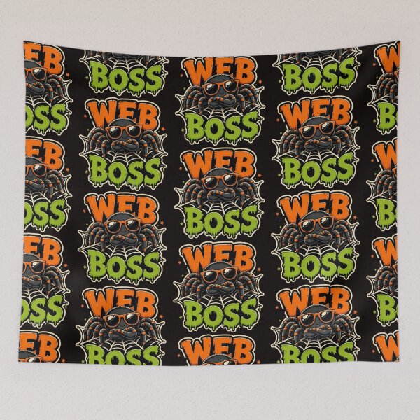 Item preview, Web Boss Halloween Spider Web Shirt Funny Spooky Season Graphic Cute Spider Halloween Costume Trick Or Treat Fall Vibes Design designed and sold by VectorJoy.