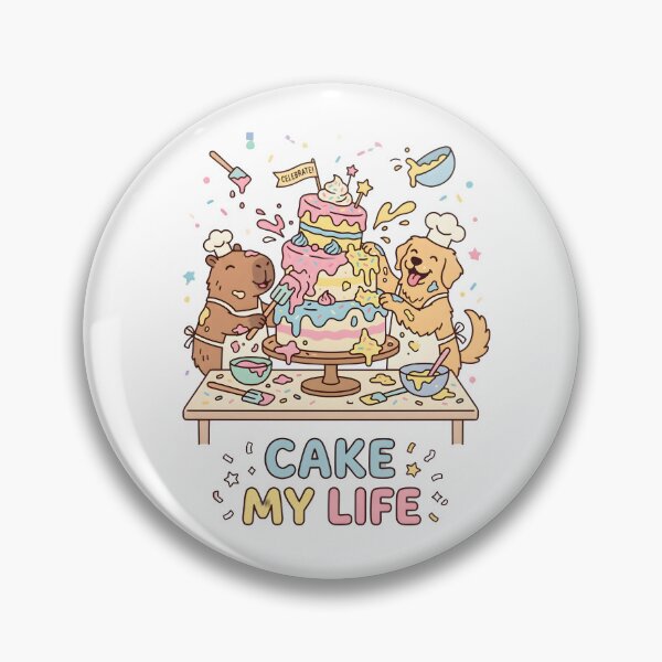 Item preview, Cake My Life Capybara And Dog Baking Disaster designed and sold by laughingshirts.