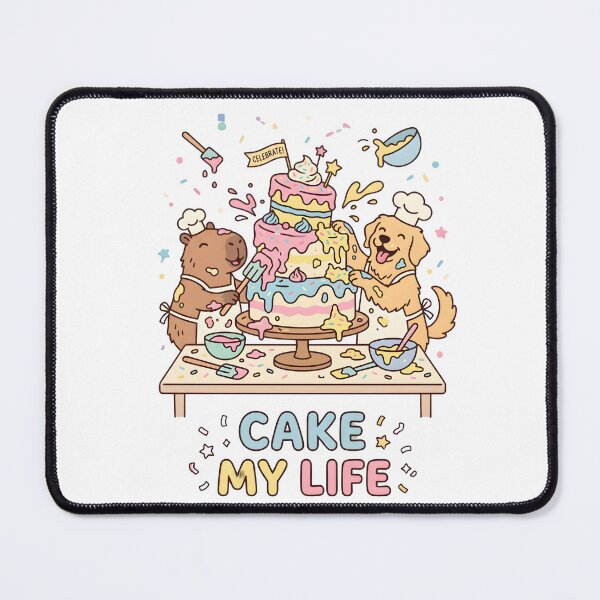 Item preview, Cake My Life Capybara And Dog Baking Disaster designed and sold by laughingshirts.