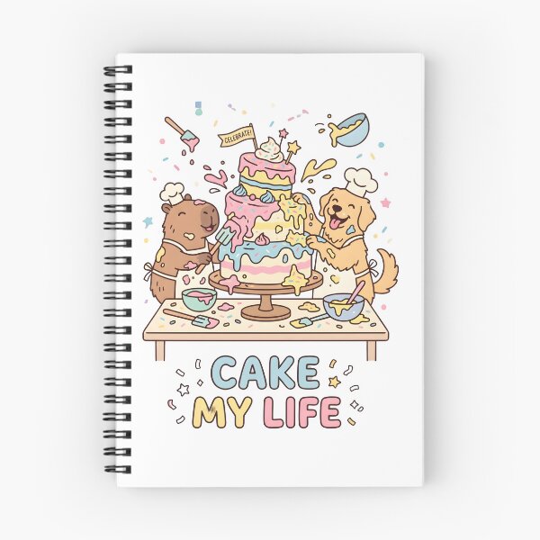 Item preview, Cake My Life Capybara And Dog Baking Disaster designed and sold by laughingshirts.