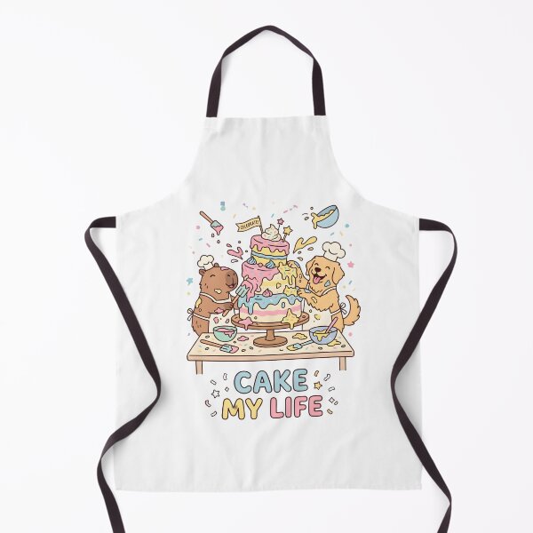 Item preview, Cake My Life Capybara And Dog Baking Disaster designed and sold by laughingshirts.