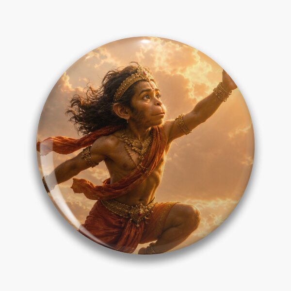 Item preview, Young Hanuman Reaching for the Sun – Divine Childhood Adventure Artwork designed and sold by Homyar.