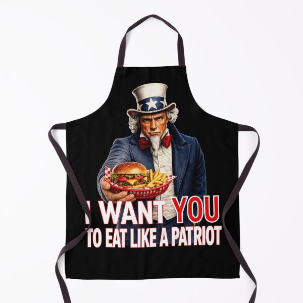 Item preview, Funny Uncle Sam Patriotic Burger Lover Americana Food Humor Fourth of July designed and sold by TheTrendsDesk.