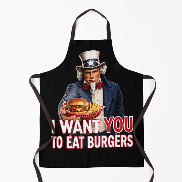Item preview, Funny Burger Lover Uncle Sam Patriotic Food Humor Americana designed and sold by TheTrendsDesk.
