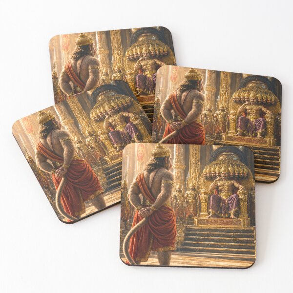 Item preview, Lord Hanuman Before Ravana's Court – Fearless Messenger of Ram designed and sold by Homyar.