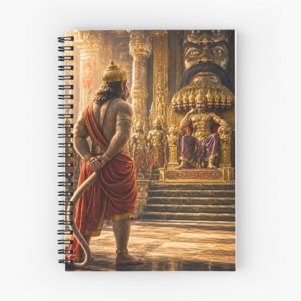 Item preview, Lord Hanuman Before Ravana's Court – Fearless Messenger of Ram designed and sold by Homyar.