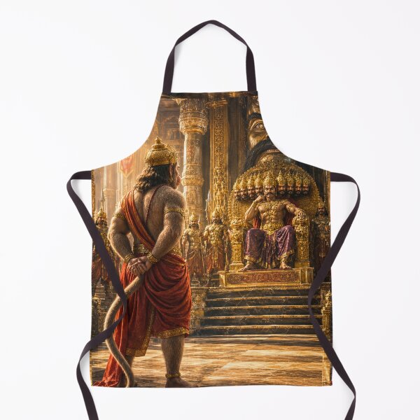 Item preview, Lord Hanuman Before Ravana's Court – Fearless Messenger of Ram designed and sold by Homyar.