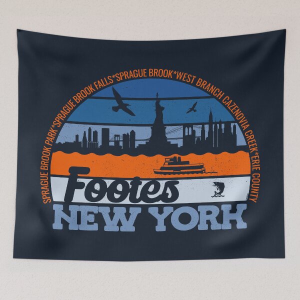 Item preview, Footes New York Sunset Retro Vintage Local Pride Logo designed and sold by CRHPOD20.