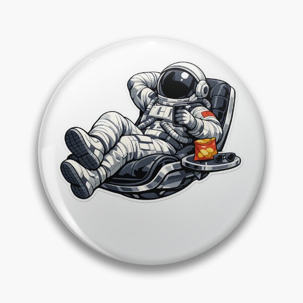 Item preview, Relaxing Astronaut Floating Lounge Chair Space Illustration designed and sold by builtforyou.