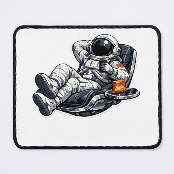 Item preview, Relaxing Astronaut Floating Lounge Chair Space Illustration designed and sold by builtforyou.
