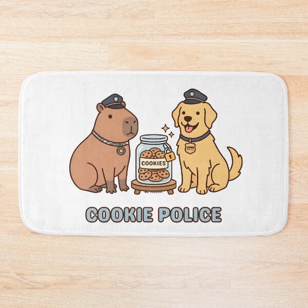 Item preview, Cookie Police Capybara And Dog Guarding Snacks designed and sold by laughingshirts.