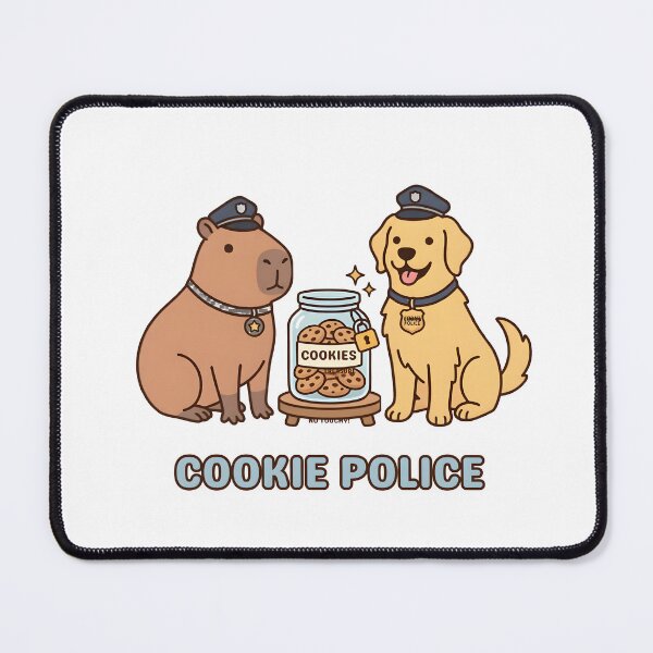 Item preview, Cookie Police Capybara And Dog Guarding Snacks designed and sold by laughingshirts.