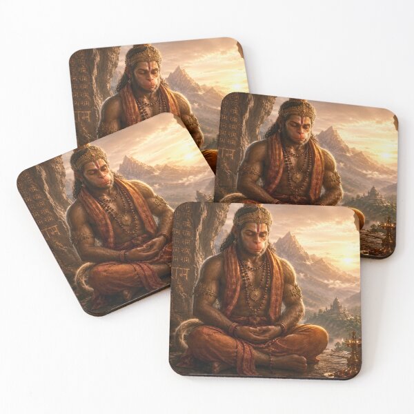 Item preview, Lord Hanuman Meditating on Ram Naam – Peaceful Spiritual Wall Art designed and sold by Homyar.