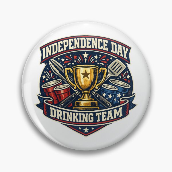 Item preview, Funny 4th of July T-Shirt — Independence Day Drinking Team Badge designed and sold by CerealBoxInk.