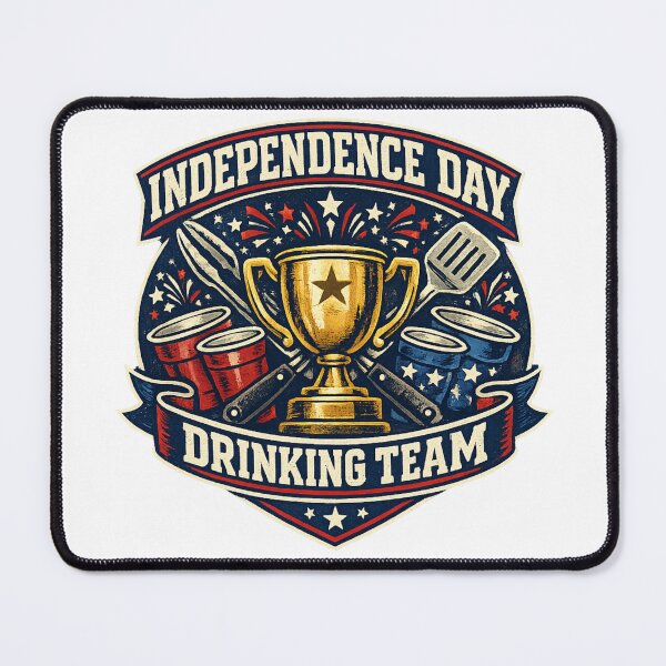 Item preview, Funny 4th of July T-Shirt — Independence Day Drinking Team Badge designed and sold by CerealBoxInk.