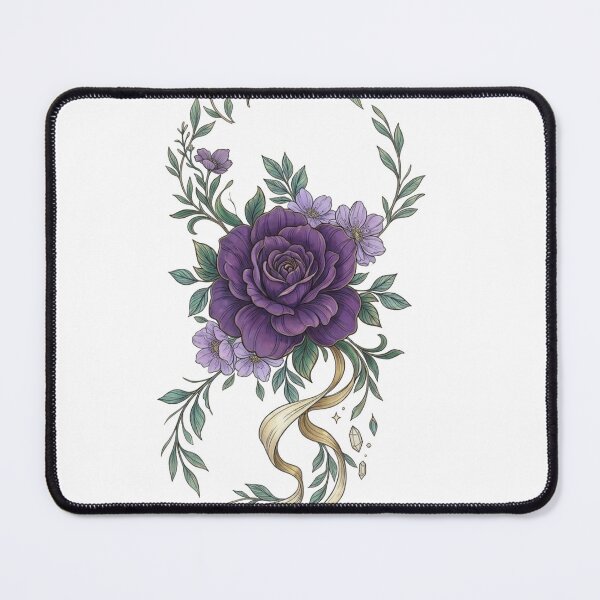 Item preview, Elegant Deep Purple Rose Floral Illustration. designed and sold by GoldenPetalAma.