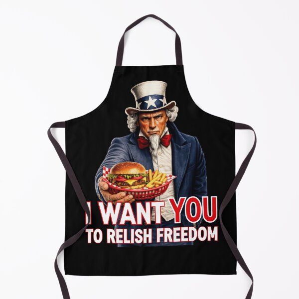 Item preview, Funny Patriotic Burger Lover Uncle Sam Americana Food Humor Fourth of July designed and sold by TheTrendsDesk.