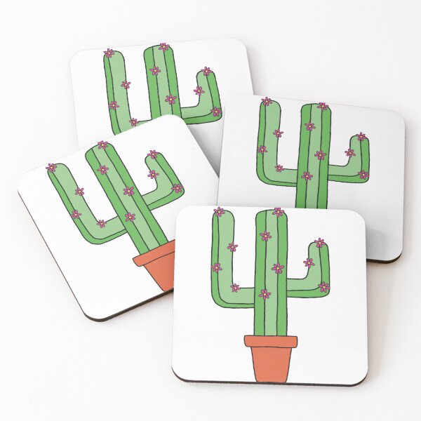 Item preview, Potted Cactus with Pink Flowers designed and sold by ConklinCreation.