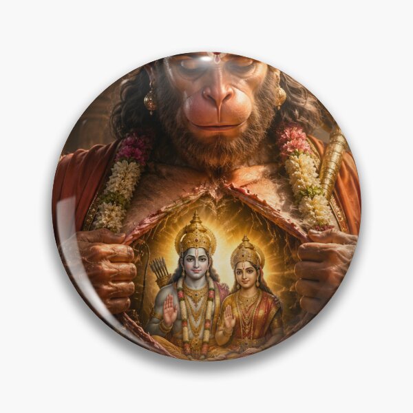 Item preview, Hanuman Revealing Lord Ram in His Heart – Ultimate Devotion Hindu Wall Art designed and sold by Homyar.