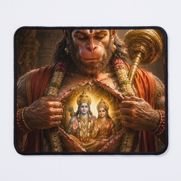 Item preview, Hanuman Revealing Lord Ram in His Heart – Ultimate Devotion Hindu Wall Art designed and sold by Homyar.