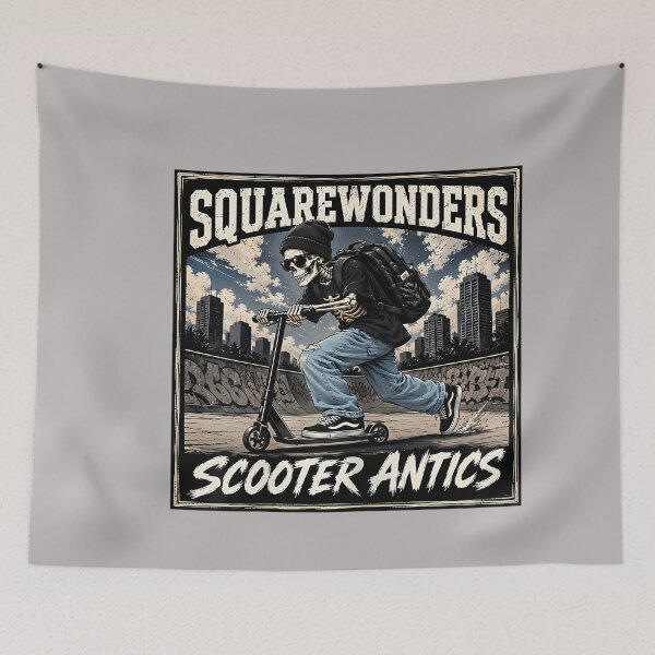 Item preview, Scooter Antics Skeleton Rider – Urban Streetwear Graphic designed and sold by GreggRoss.