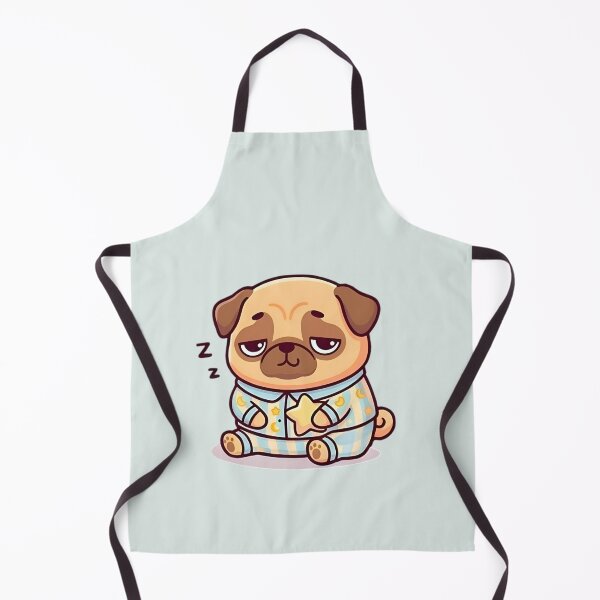 Item preview, Sleepy Kawaii Pug and Sheep in Star and Plaid Pajamas designed and sold by Good Vibes .