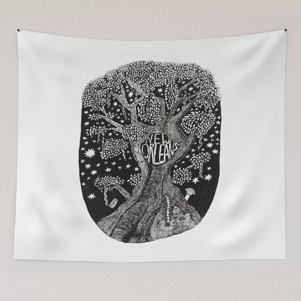 Item preview, A New Orleans Tree Hand Drawn designed and sold by hogelstick.