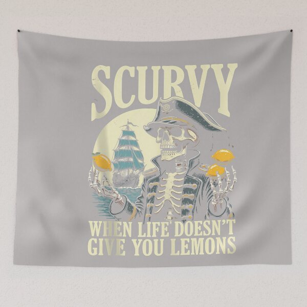 Item preview, Scurvy When Life Doesn't Give You Lemons Funny Pirate Dad Tank Top designed and sold by GreggRoss.