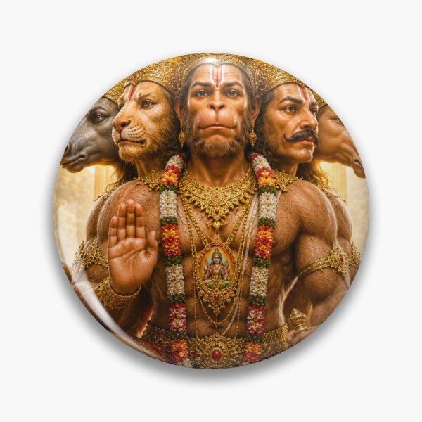 Item preview, Panchmukhi Hanuman – Five Faced Divine Protector Hindu Wall Art designed and sold by Homyar.