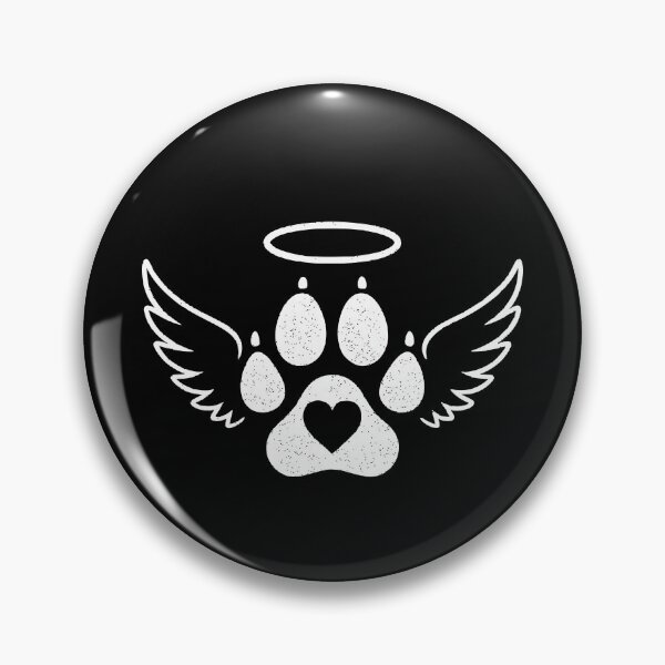 Item preview, White Winged Paw Print Pet Memorial designed and sold by Corvoria.