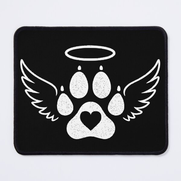 Item preview, White Winged Paw Print Pet Memorial designed and sold by Corvoria.