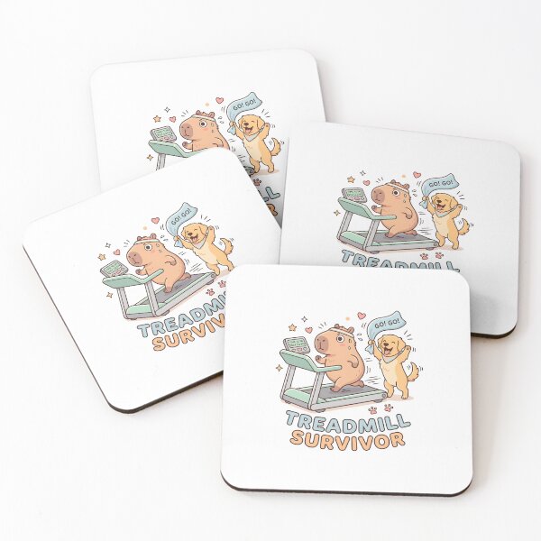 Item preview, Treadmill Survivor Capybara And Dog Workout designed and sold by laughingshirts.