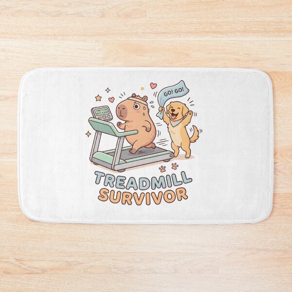 Item preview, Treadmill Survivor Capybara And Dog Workout designed and sold by laughingshirts.