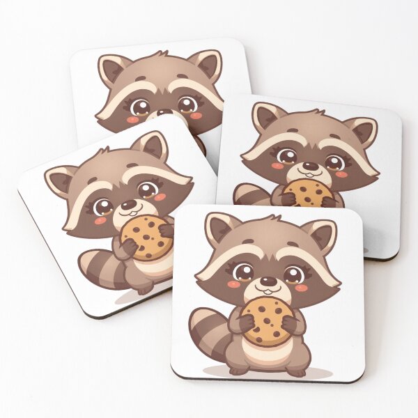 Item preview, Adorable Cartoon Raccoon Clipart designed and sold by redblink store.