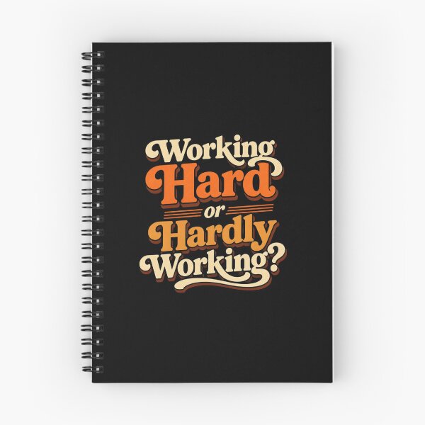 Item preview, Working Hard or Hardly Working? | Funny Retro Work Quote designed and sold by Irene Catchmind.
