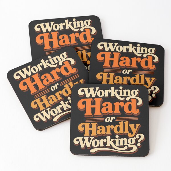 Item preview, Working Hard or Hardly Working? | Funny Retro Work Quote designed and sold by Irene Catchmind.