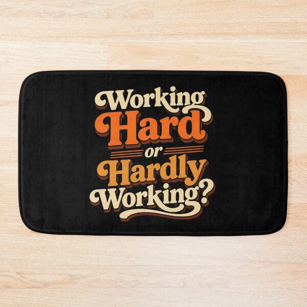 Item preview, Working Hard or Hardly Working? | Funny Retro Work Quote designed and sold by Irene Catchmind.