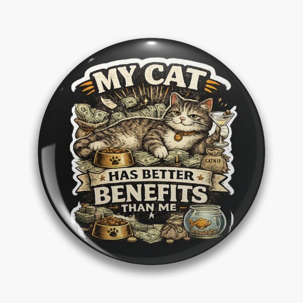 Item preview, My Cat Has Better Benefits Than Me Funny Cat Lover Sticker designed and sold by piketo.