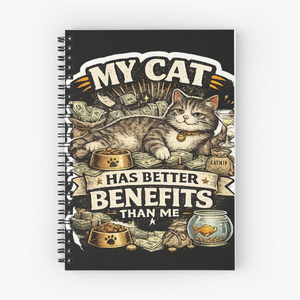 Item preview, My Cat Has Better Benefits Than Me Funny Cat Lover Sticker designed and sold by piketo.